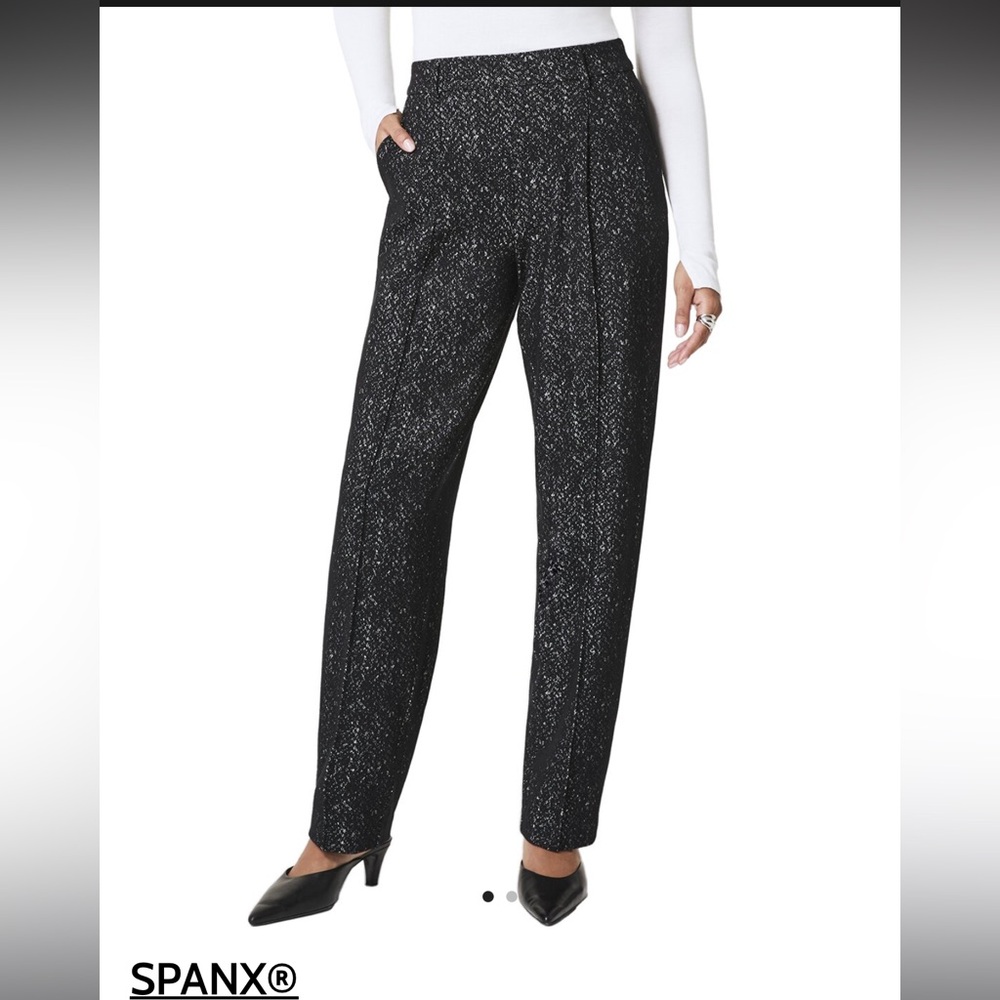 SPANX Ponte Barrel Leg Pant - Herringbone Black - XL (matching set available!)